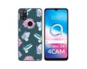 Funda Silicona Transparente para Alcatel 3X 4CAM diseño Flores 10 Dibujos