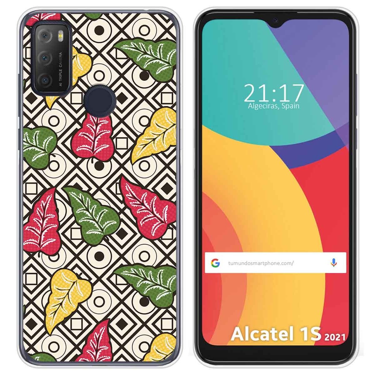 Funda Silicona Transparente para Alcatel 1S 2021 / 3L 2021 diseño Flores 11 Dibujos
