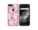 Funda Silicona Transparente para Alcatel 1S 2019 diseño Flores 07 Dibujos