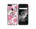 Funda Silicona Transparente para Alcatel 1S 2019 diseño Flores 09 Dibujos