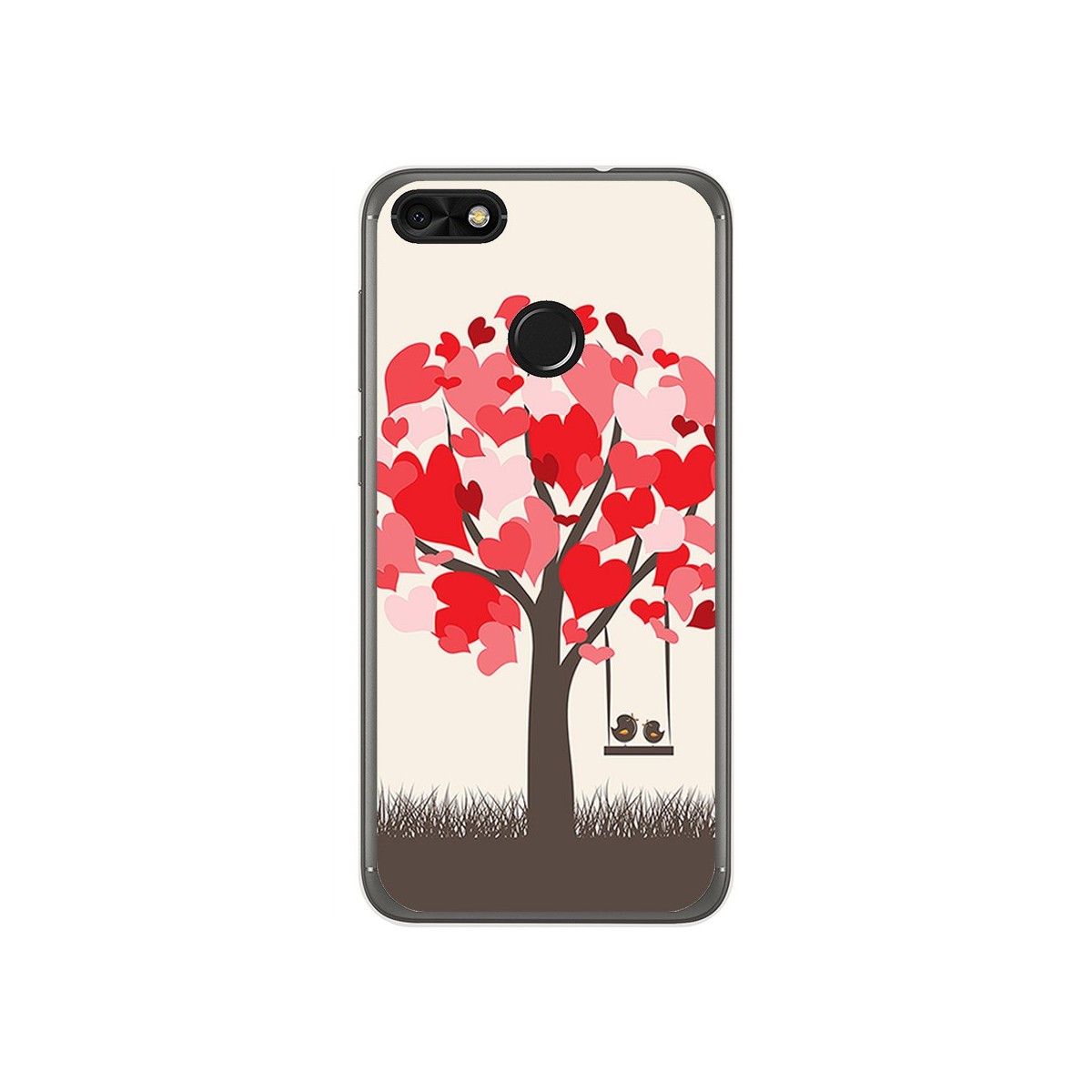 Funda Gel Tpu para Huawei Y6 Pro 2017 / P9 Lite Mini Diseño Pajaritos Dibujos