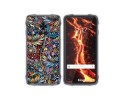 Funda Silicona Transparente para Cubot King Kong 7 diseño Flores 04 Dibujos
