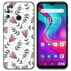 Funda Silicona Transparente para Doogee X96 / X96 Pro diseño Flores 01 Dibujos