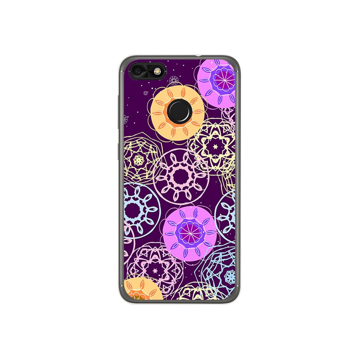 Funda Gel Tpu para Huawei Y6 Pro 2017 / P9 Lite Mini Diseño Radial Dibujos