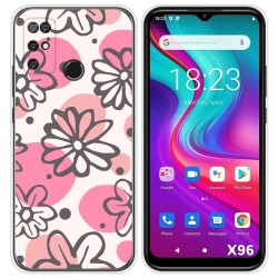 Funda Silicona Transparente para Doogee X96 / X96 Pro diseño Flores 09 Dibujos