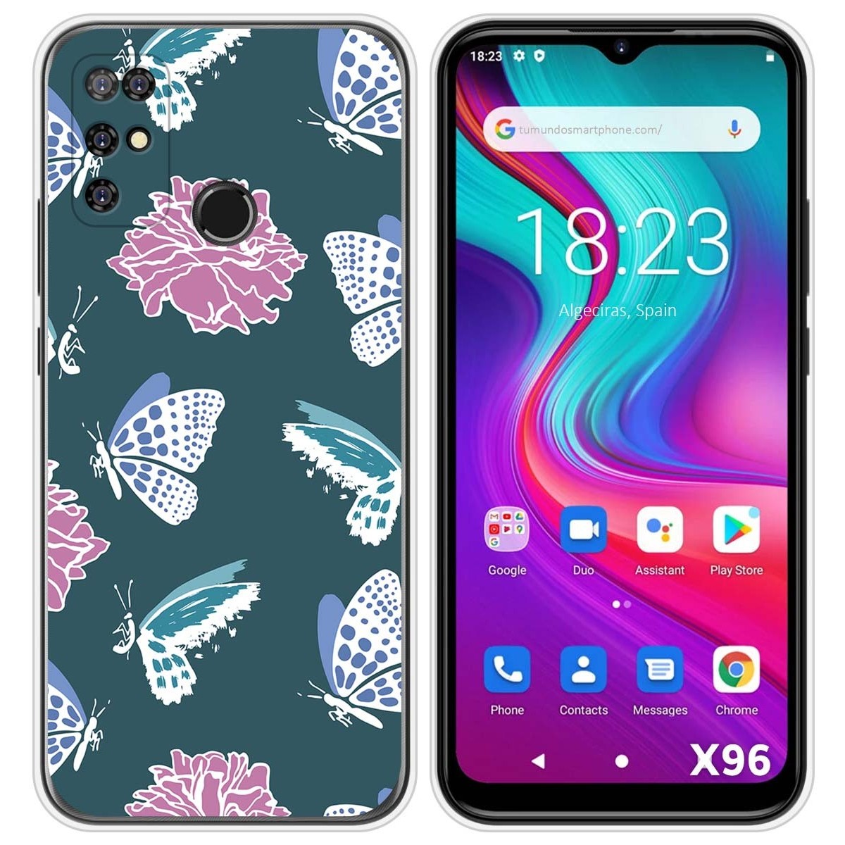 Funda Silicona Transparente para Doogee X96 / X96 Pro diseño Flores 10 Dibujos