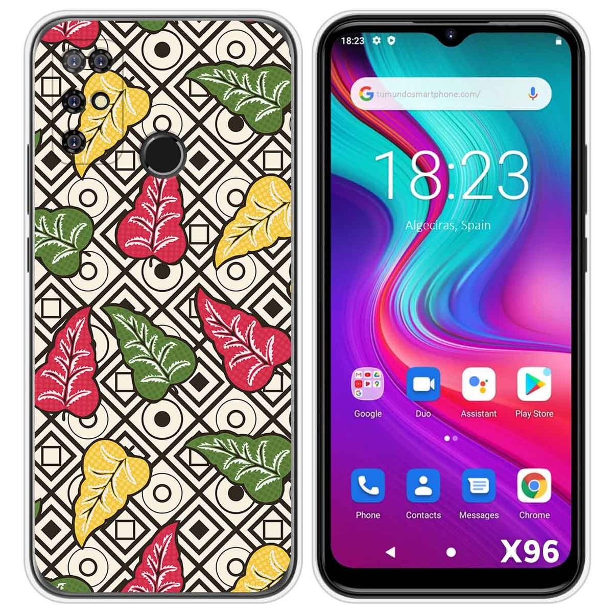 Funda Silicona Transparente para Doogee X96 / X96 Pro diseño Flores 11 Dibujos
