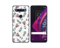 Funda Silicona Transparente para TCL 10 SE diseño Flores 01 Dibujos