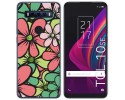 Funda Silicona Transparente para TCL 10 SE diseño Flores 02 Dibujos