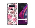Funda Silicona Transparente para TCL 10 SE diseño Flores 09 Dibujos