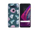 Funda Silicona Transparente para TCL 10 SE diseño Flores 10 Dibujos