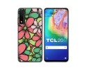 Funda Silicona Transparente para TCL 20 5G diseño Flores 02 Dibujos