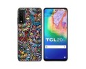 Funda Silicona Transparente para TCL 20 5G diseño Flores 04 Dibujos
