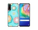 Funda Silicona Transparente para TCL 20 5G diseño Flores 05 Dibujos