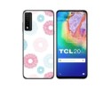 Funda Silicona Transparente para TCL 20 5G diseño Flores 06 Dibujos