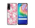Funda Silicona Transparente para TCL 20 5G diseño Flores 07 Dibujos