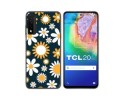Funda Silicona Transparente para TCL 20 5G diseño Flores 08 Dibujos