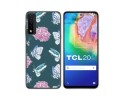 Funda Silicona Transparente para TCL 20 5G diseño Flores 10 Dibujos