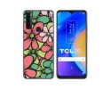 Funda Silicona Transparente para TCL 20 SE diseño Flores 02 Dibujos