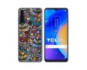 Funda Silicona Transparente para TCL 20 SE diseño Flores 04 Dibujos