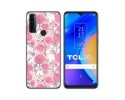Funda Silicona Transparente para TCL 20 SE diseño Flores 07 Dibujos