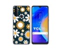 Funda Silicona Transparente para TCL 20 SE diseño Flores 08 Dibujos