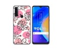 Funda Silicona Transparente para TCL 20 SE diseño Flores 09 Dibujos