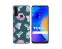 Funda Silicona Transparente para TCL 20 SE diseño Flores 10 Dibujos
