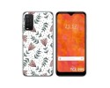 Funda Silicona Transparente para TCL 205 diseño Flores 01 Dibujos