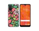 Funda Silicona Transparente para TCL 205 diseño Flores 02 Dibujos