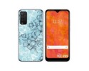 Funda Silicona Transparente para TCL 205 diseño Flores 03 Dibujos