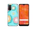 Funda Silicona Transparente para TCL 205 diseño Flores 05 Dibujos