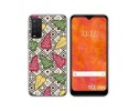 Funda Silicona Transparente para TCL 205 diseño Flores 11 Dibujos