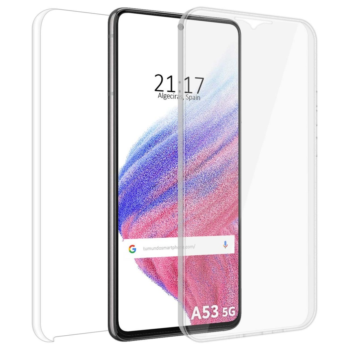Funda Doble Transparente Pc + Tpu Full Body 360 para Samsung Galaxy A53 5G