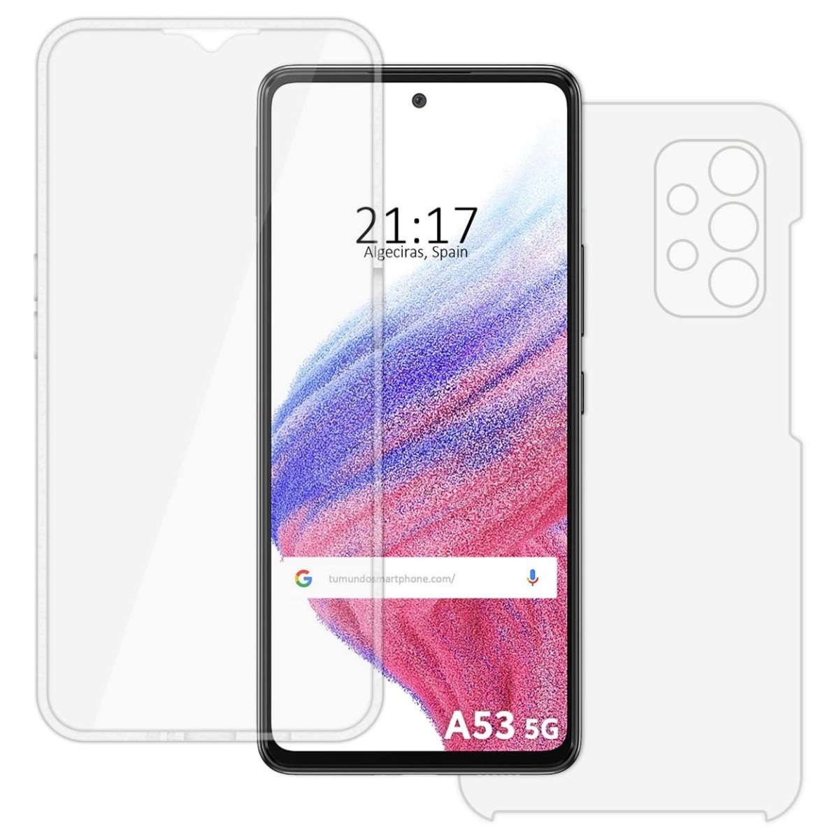 Funda Doble Transparente Pc + Tpu Full Body 360 para Samsung Galaxy A53 5G