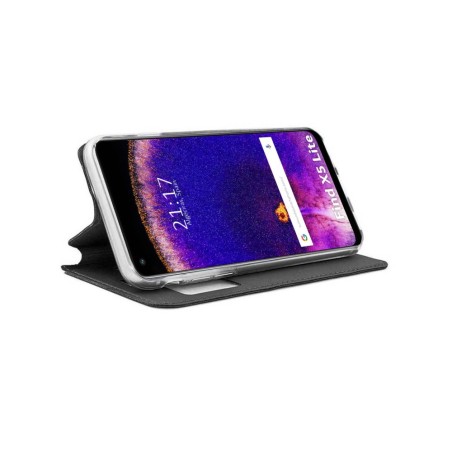 Funda Libro Soporte con Ventana para Oppo Find X5 Lite 5G color Negra