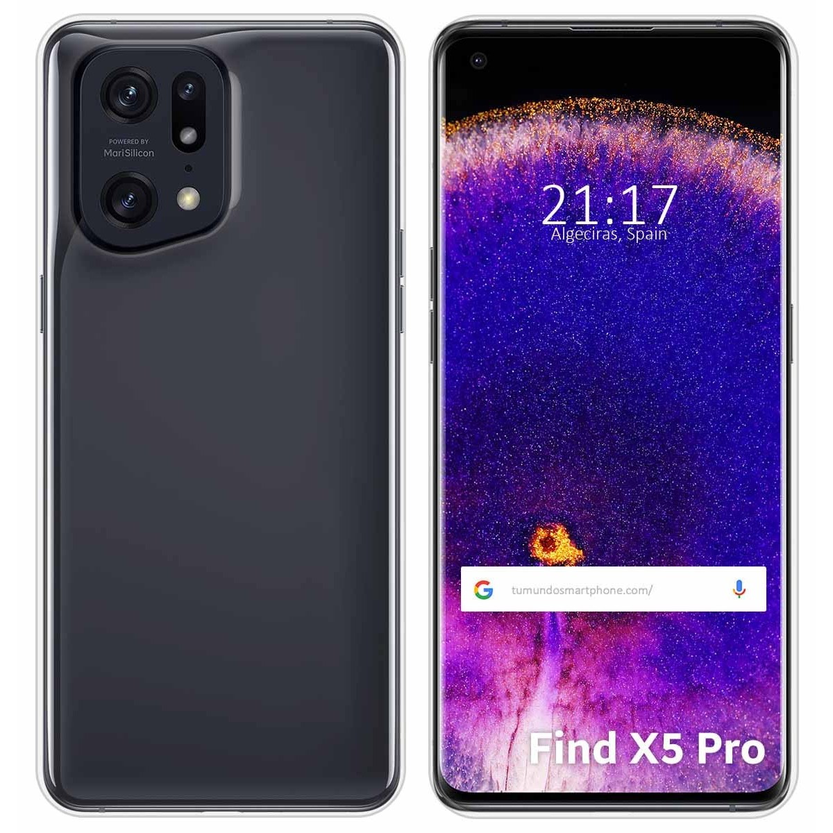 Funda Silicona Gel TPU Transparente para Oppo Find X5 Pro 5G
