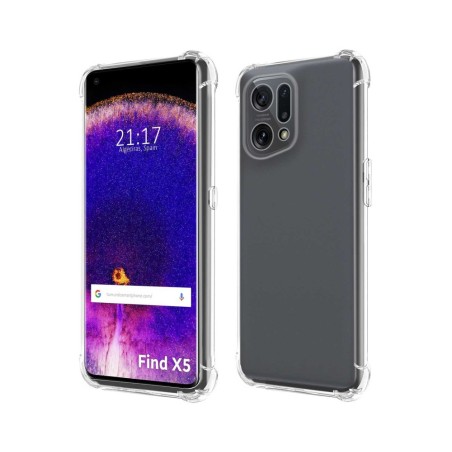 Funda Silicona Antigolpes Transparente para Oppo Find X5 5G