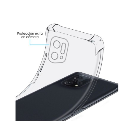 Funda Silicona Antigolpes Transparente para Oppo Find X5 5G