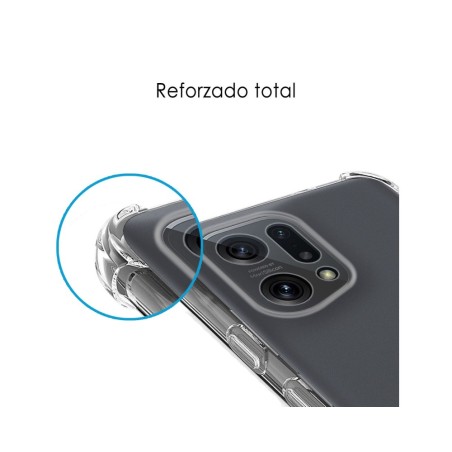 Funda Silicona Antigolpes Transparente para Oppo Find X5 5G