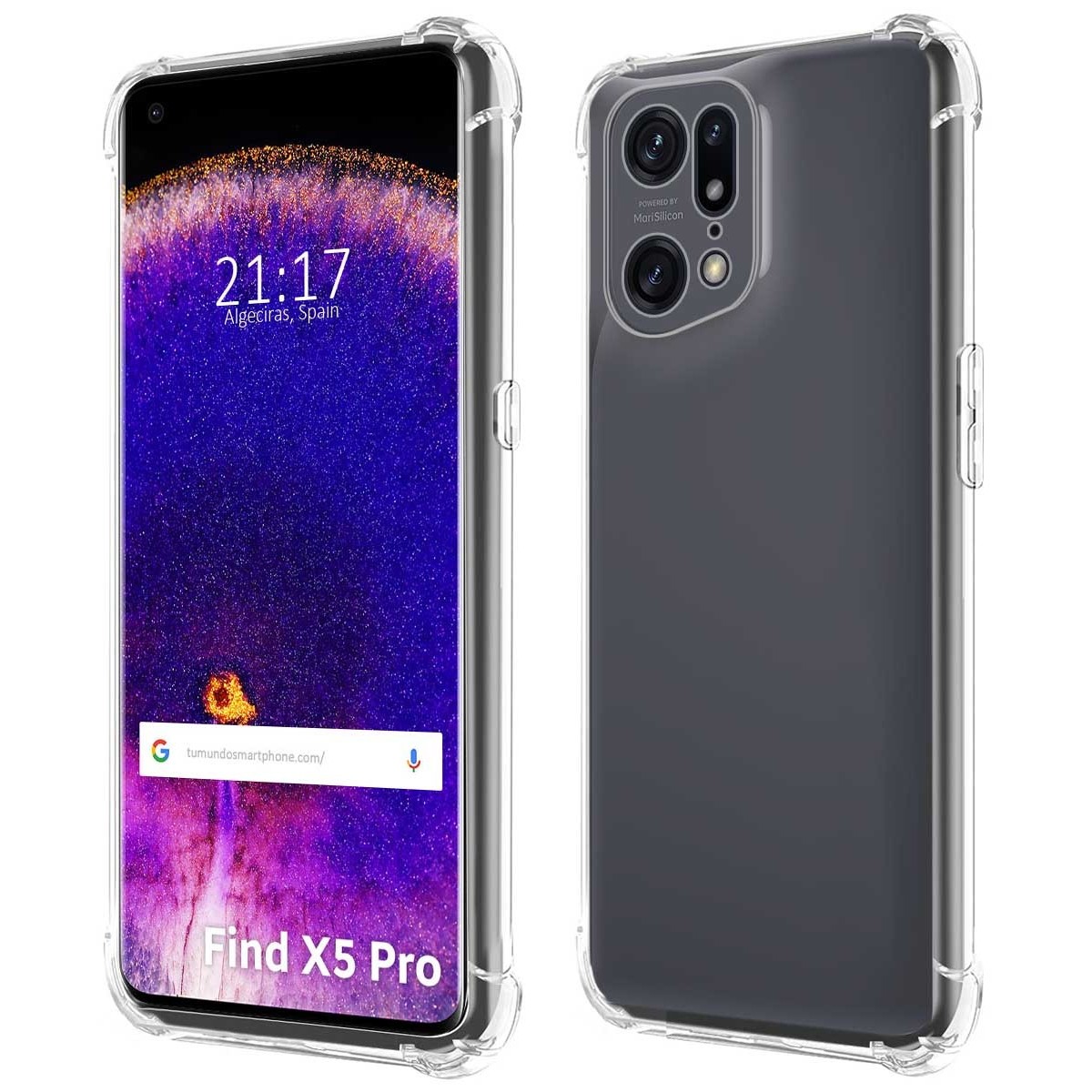 Funda Silicona Antigolpes Transparente para Oppo Find X5 Pro 5G