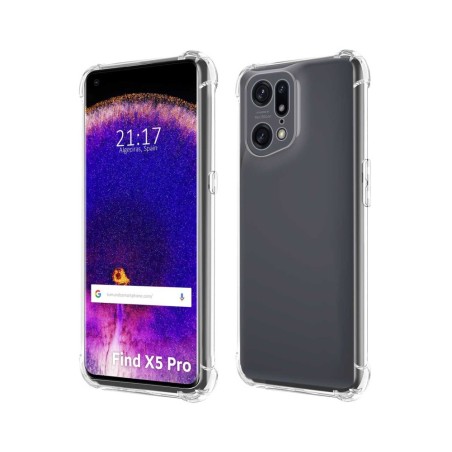 Funda Silicona Antigolpes Transparente para Oppo Find X5 Pro 5G