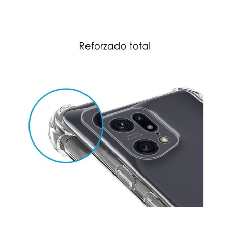 Funda Silicona Antigolpes Transparente para Oppo Find X5 Pro 5G