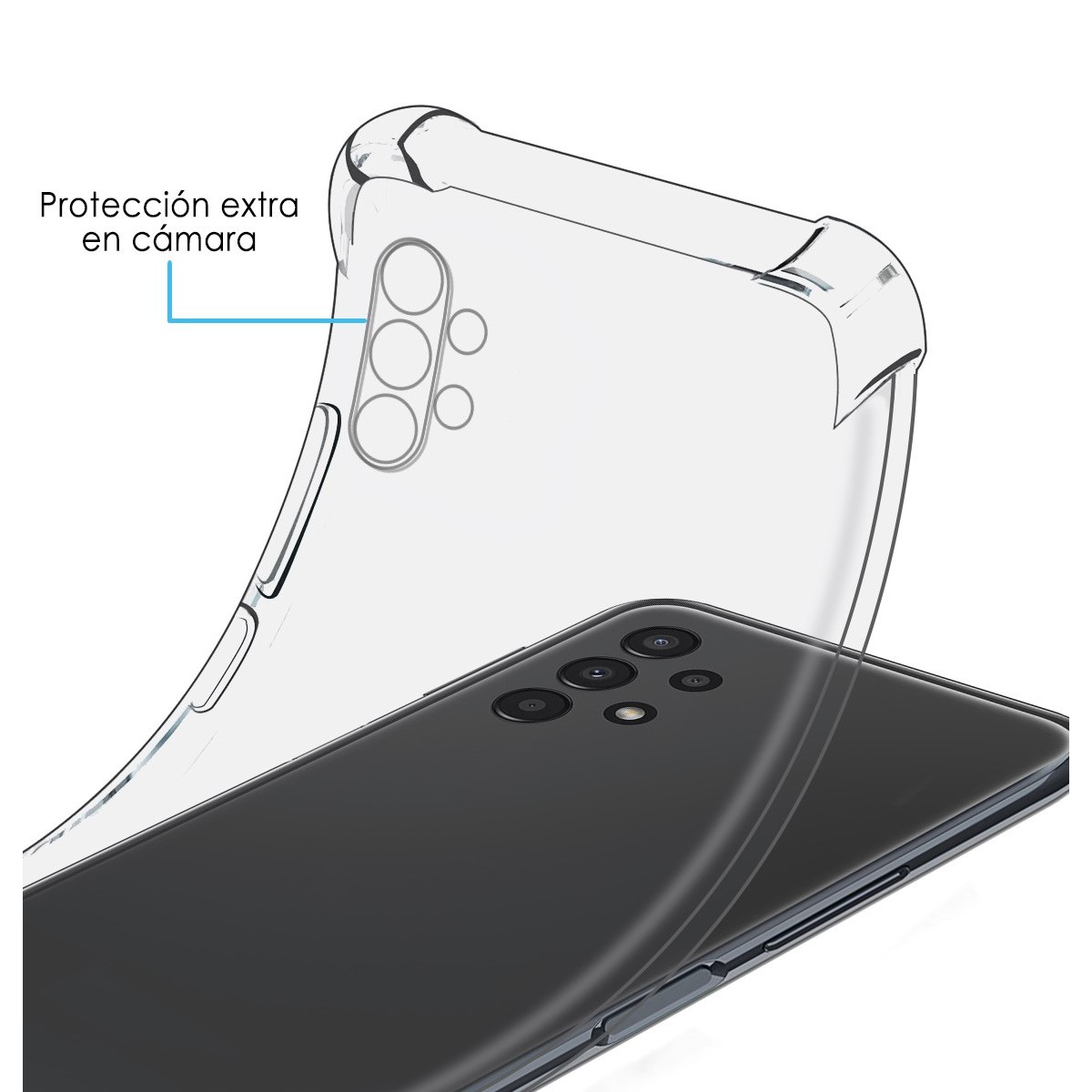Funda Silicona Antigolpes Transparente para Samsung Galaxy A13 4G