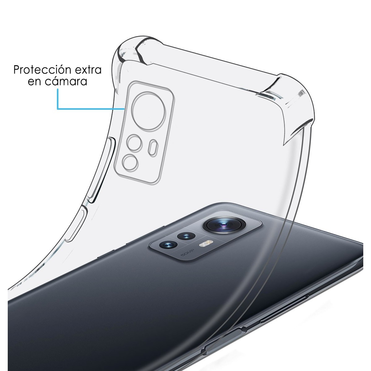 Funda Silicona Antigolpes Transparente para Xiaomi 12 / 12X 5G