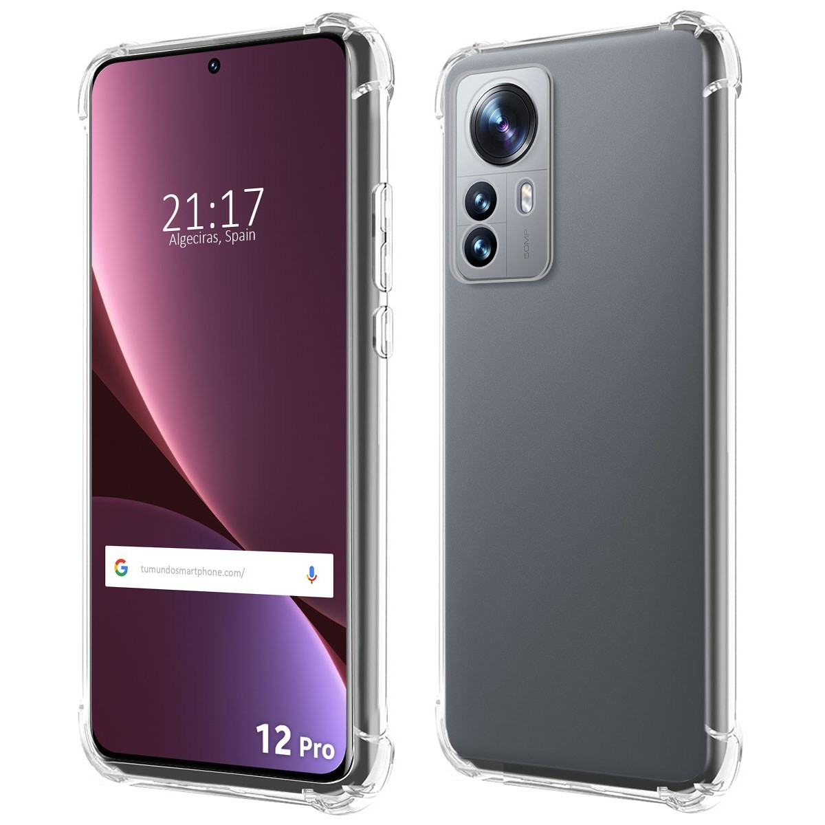 Funda Silicona Antigolpes Transparente para Xiaomi 12 Pro 5G