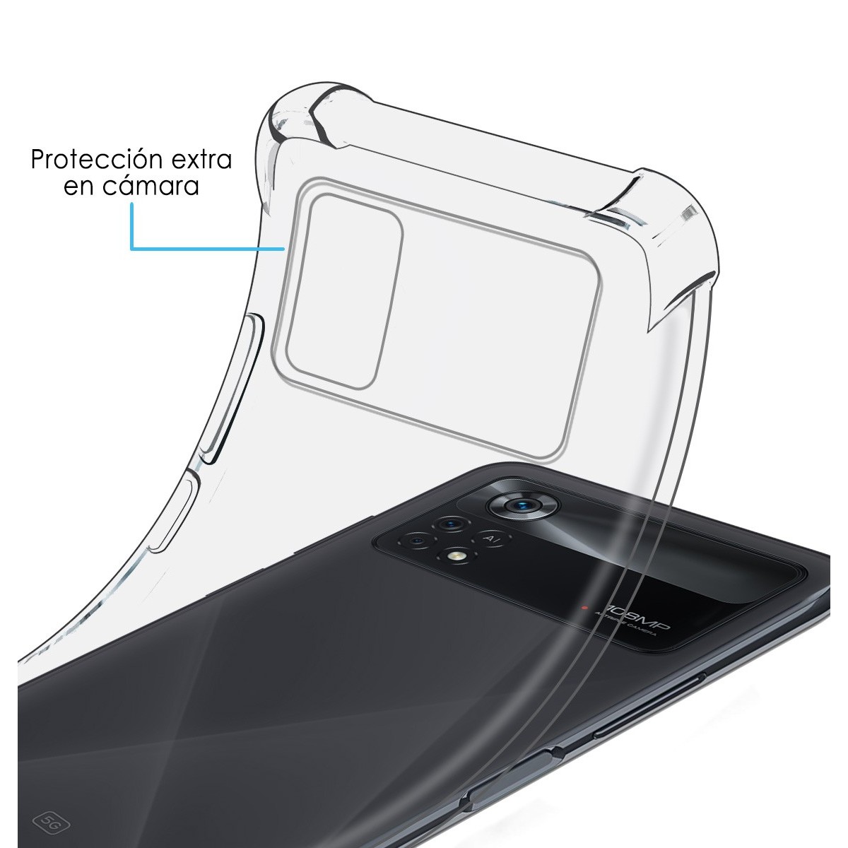 Funda Silicona Antigolpes Transparente para Xiaomi POCO X4 Pro 5G