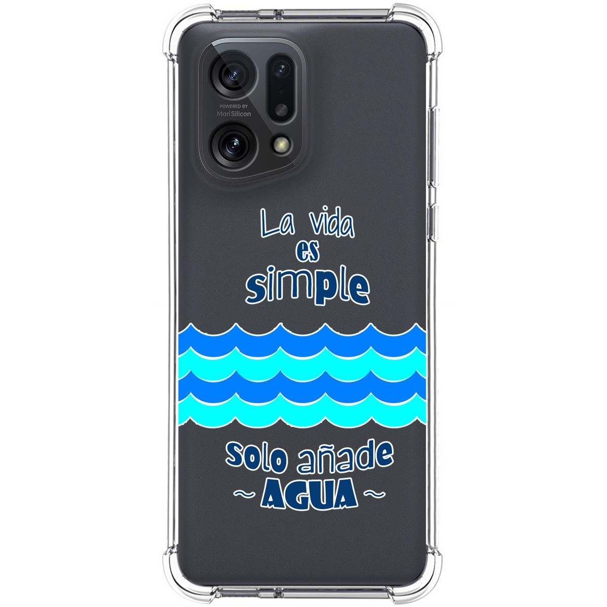 Funda Silicona Antigolpes para Oppo Find X5 5G diseño Agua Dibujos