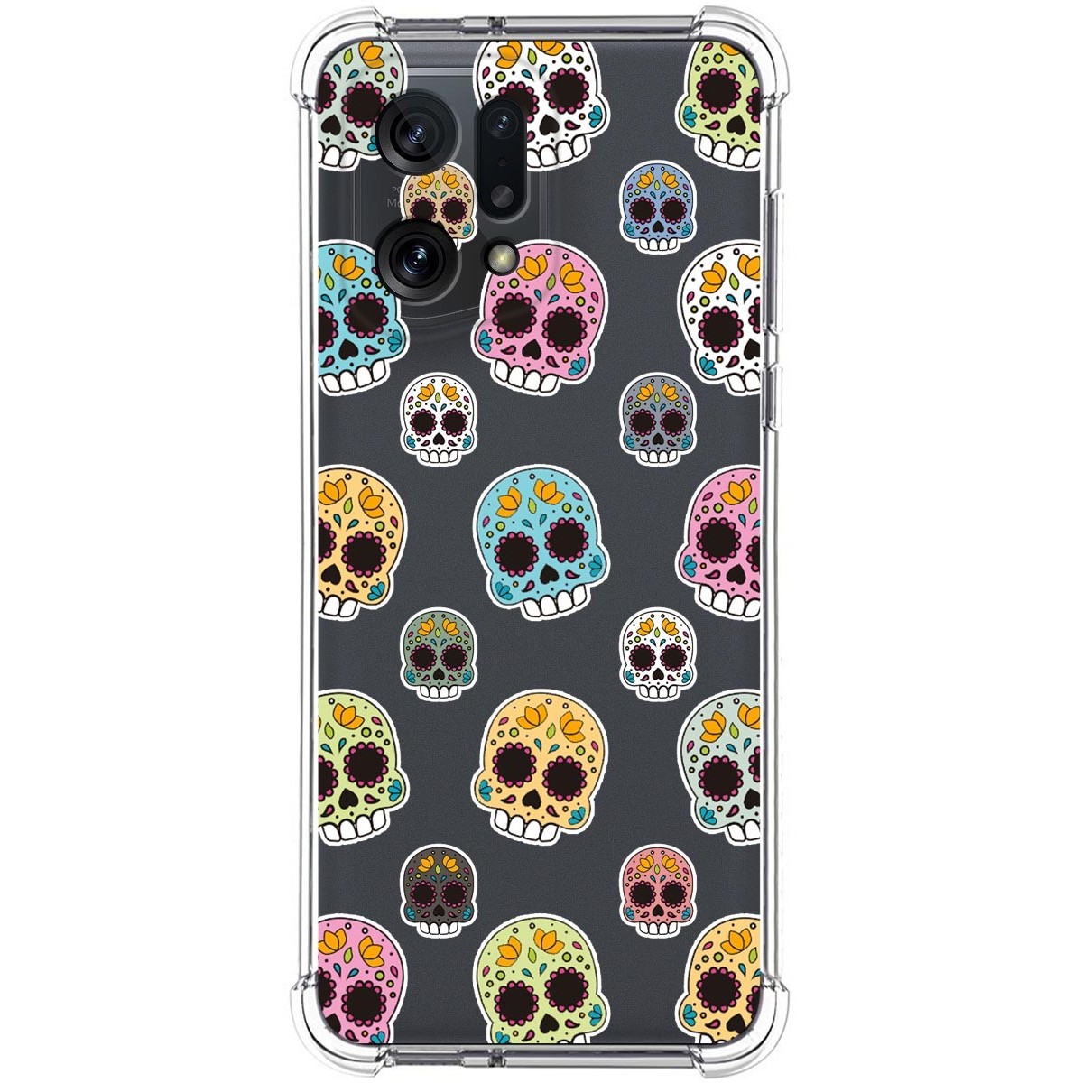 Funda Silicona Antigolpes para Oppo Find X5 5G diseño Catrina Dibujos