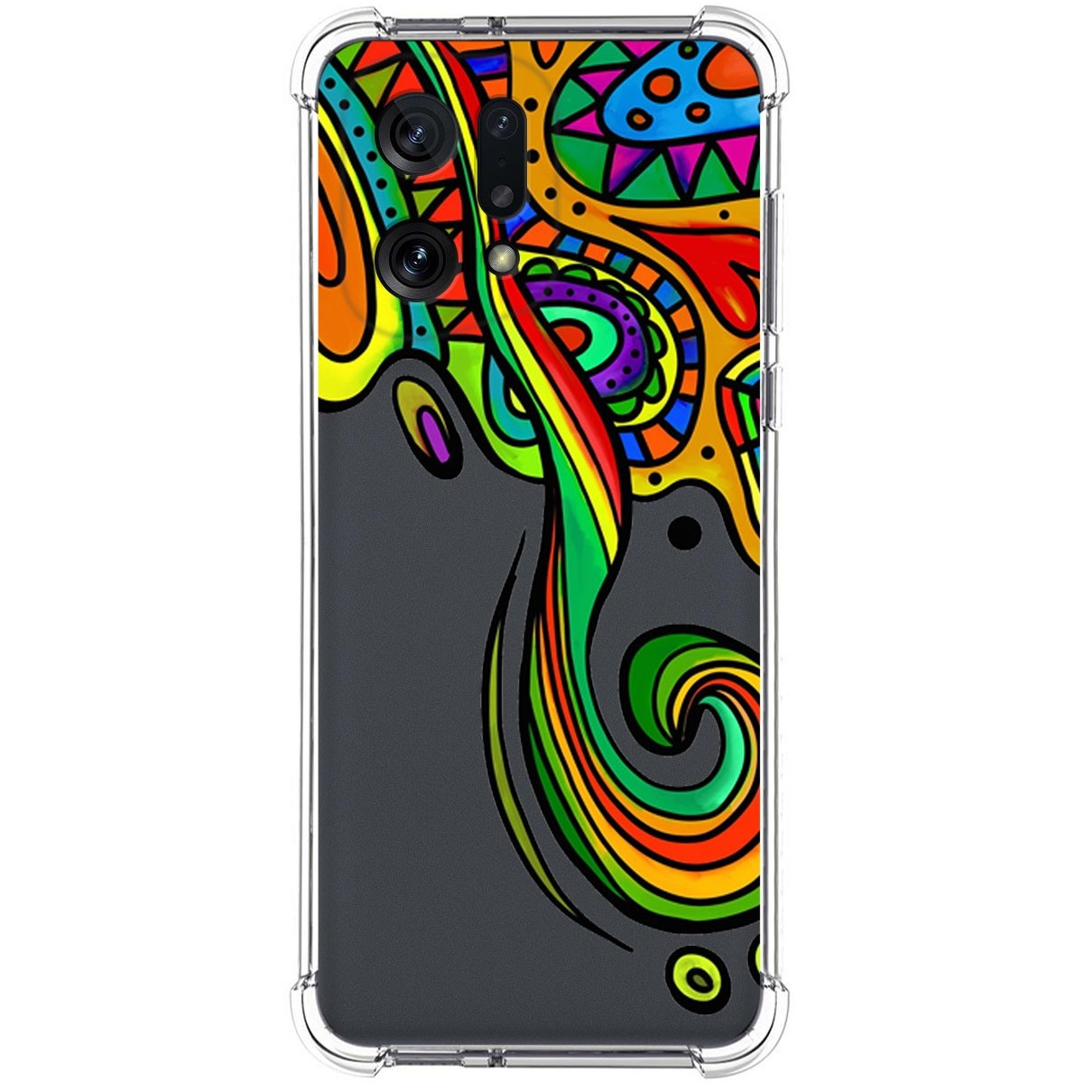 Funda Silicona Antigolpes para Oppo Find X5 5G diseño Colores Dibujos